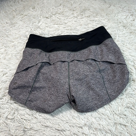 Lululemon Speed Up Short Long *4" Updated Fit Heather Lux Multi Black - Picture 5 of 7